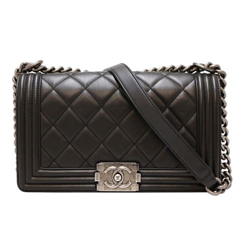 chanel boy cuir noir|coco chanel boys bag.